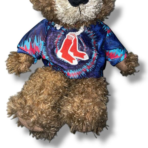Boston Red Sox Plush Bear Hoodie Good Stuff Tie Dye Baseball MLB Nursery 14" - Picture 6 of 12
